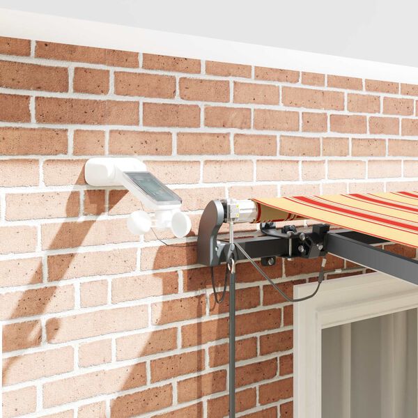 vidaXL Tissu de auvent avec Jaune et Orange 300 x 250 cm Polyester