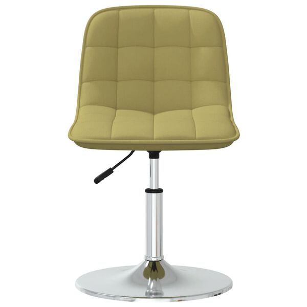 vidaXL Chaise pivotante de salle &agrave; manger Vert Tissu