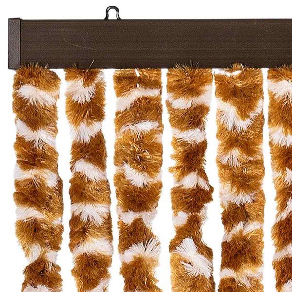 vidaXL Moustiquaire Ocre et blanc 56x185 cm Chenille