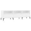 vidaXL Meuble TV blanc 150x30x44,5 cm bois d'ing&eacute;nierie