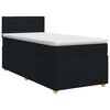 vidaXL Lit boxspring avec matelas Noir 80 x 200 cm Tissu