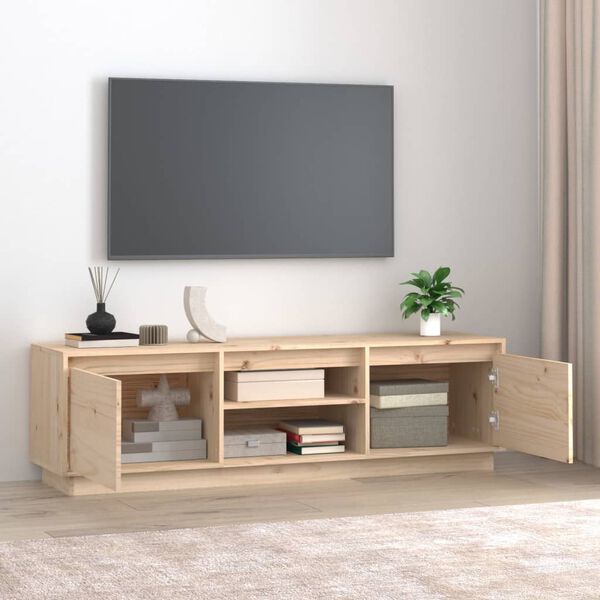 vidaXL Meuble TV 140x35x40 cm Bois de pin massif