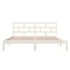 vidaXL Cadre de lit sans matelas blanc bois massif