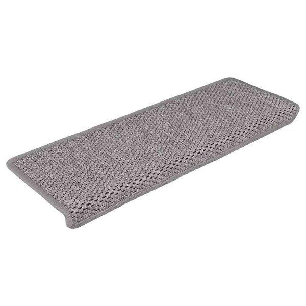 vidaXL Tapis d'escalier autocollants 30 pcs 65x21x4 cm argent&eacute;
