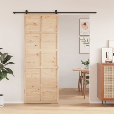 vidaXL Porte de grange 80x208 cm bois massif de pin