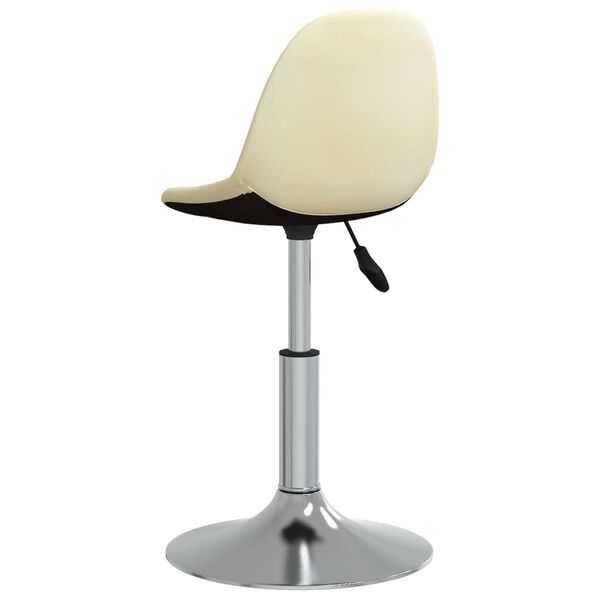 vidaXL Chaise &agrave; manger Cr&egrave;me Tissu