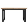 vidaXL Table basse cadre en O 80x80x45,5cm bois de pin massif et acier