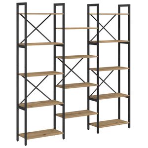 vidaXL &Eacute;tag&egrave;re 156 x 25 x 167 cm Bois d'ing&eacute;nierie Ch&ecirc;ne artisanal