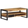 vidaXL Table basse 90x50x36 cm bois de manguier massif brut