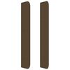 vidaXL T&ecirc;te de lit &agrave; LED Marron fonc&eacute; 147x16x118/128 cm Tissu