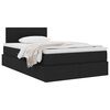 vidaXL Lit avec rangement et matelas avec matelas Noir 120 x 190 cm