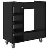 vidaXL Armoire de Golf avec roue Uni Ch&ecirc;ne noir 90 x 45 x 98 cm