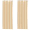 vidaXL Rideaux en voile avec &oelig;illets 2 pcs sable