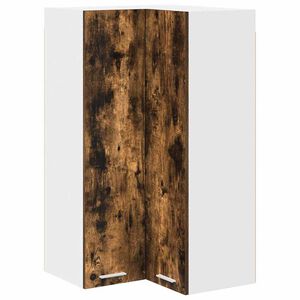 vidaXL Armoire suspendue Ch&ecirc;ne fum&eacute; et Blanc 57 x 57 x 100 cm