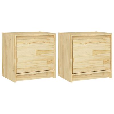 vidaXL Tables de chevet 2 pcs 40x30,5x40 cm bois de pin massif