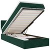 vidaXL Cadre de lit ottoman avec matelas vert fonc&eacute; 90x200 cm velours