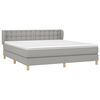 vidaXL Sommier &agrave; lattes de lit avec matelas Gris clair 160x200cm Tissu