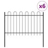 vidaXL Cl&ocirc;ture de jardin 6 pcs Gris 10,2 x 1,2 m