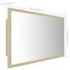 vidaXL Miroir LED de salle de bain Chêne sonoma 90x8,5x37 cm Acrylique