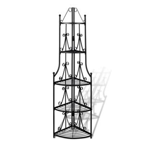 vidaXL &Eacute;tag&egrave;re d&rsquo;angle pour plantes en noir