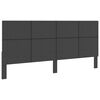 vidaXL T&ecirc;te de lit Gris fonc&eacute; Tissu 200x200 cm