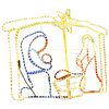 vidaXL D&eacute;coration de la cr&egrave;che de No&euml;l 240 LED 116x41x87 cm