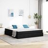 vidaXL Lit avec rangement et matelas Noir 160 x 200 cm Polyester