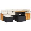 vidaXL Salon de jardin 8 pcs avec coussins noir r&eacute;sine tress&eacute;e