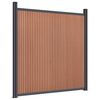 vidaXL Panneau de cl&ocirc;ture marron 1564x186 cm WPC