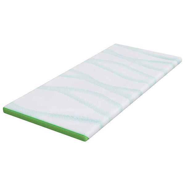 vidaXL Surmatelas Blanc et vert 180 x 200 x 6 cm Tissu Jacquard