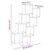 vidaXL &Eacute;tag&egrave;re murale en forme de cube ch&ecirc;ne artisanal 90x15x119,5 cm