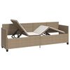 vidaXL Chaise longue avec coussins beige résine tressée