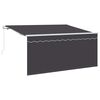 vidaXL Auvent r&eacute;tractable Anthracite 300 x 200 cm tissu