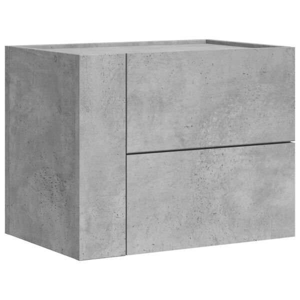 vidaXL Table de chevet murale gris b&eacute;ton 45x30x35 cm