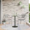 vidaXL Table de jardin ronde noir &Oslash;50x72 cm acier