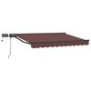 vidaXL Cadre de store manuel avec LEDs Marron et anthracite 2,5 x 2 m