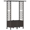 vidaXL Lit &Eacute;lev&eacute; avec Treillis et Toit Marron 124,5 x 40 x 142 cm PP
