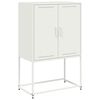vidaXL Buffet haut blanc 68,5x38,5x107 cm acier