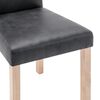 vidaXL Chaises &agrave; manger lot de 6 gris similicuir daim