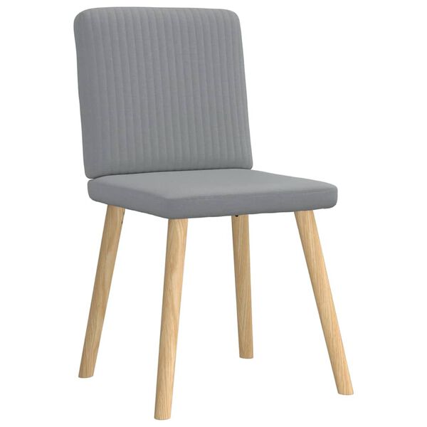 vidaXL Chaises &agrave; manger lot de 4 gris clair tissu