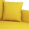 vidaXL Ensemble de canap&eacute;s 3 pcs avec coussins Jaune clair Tissu