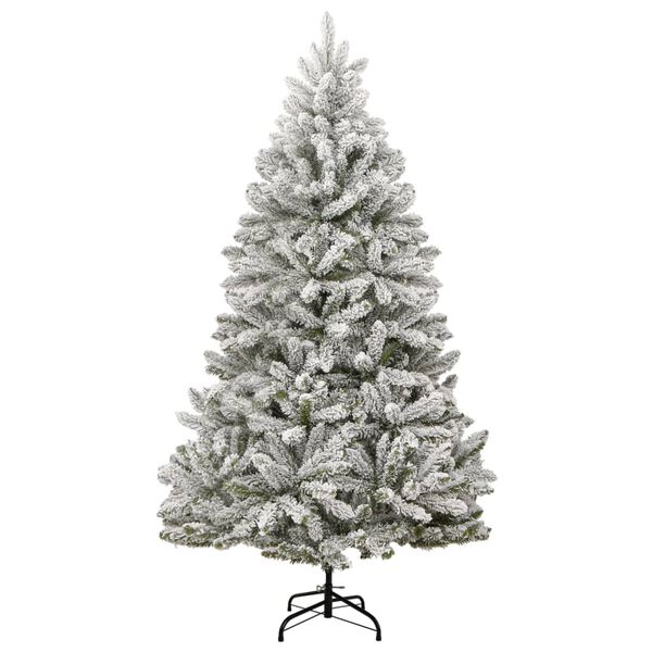 vidaXL Sapin de No&euml;l artificiel &agrave; charni&egrave;res avec neige floqu&eacute;e 240 cm