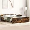 vidaXL Cadre de lit sans matelas ch&ecirc;ne fum&eacute; 140x200 cm