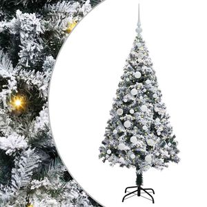 vidaXL Sapin de No&euml;l artificiel Blanc 150 cm PVC, Acier et Plastique