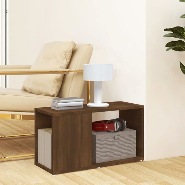 vidaXL Meuble TV Ch&ecirc;ne marron 60x24x32 cm Bois d'ing&eacute;nierie