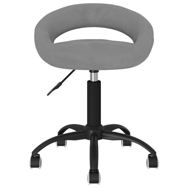 vidaXL Chaises pivotantes &agrave; manger lot de 2 gris clair velours