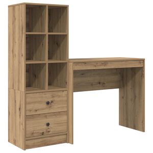 vidaXL Bureau Ch&ecirc;ne artisanal 135,5 x 40 x 127 cm 2 pc