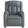vidaXL Fauteuil inclinable &eacute;lectrique Gris Similicuir