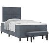 vidaXL Lit &agrave; ressorts avec t&ecirc;te de lit Gris fonc&eacute; 200 x 120 cm Velours