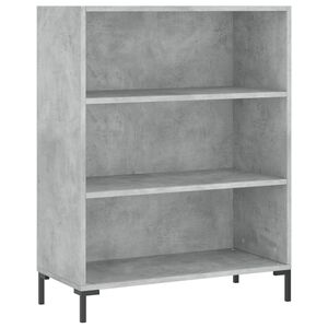 vidaXL Biblioth&egrave;que gris b&eacute;ton 69,5x32,5x90 cm bois d'ing&eacute;nierie